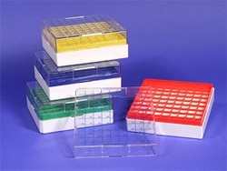 81 Place Cryovial Boxes, Economical Polycarbonate