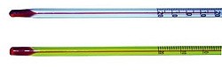 Red-filled Thermometers