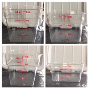 Graduated Measuring Buckets